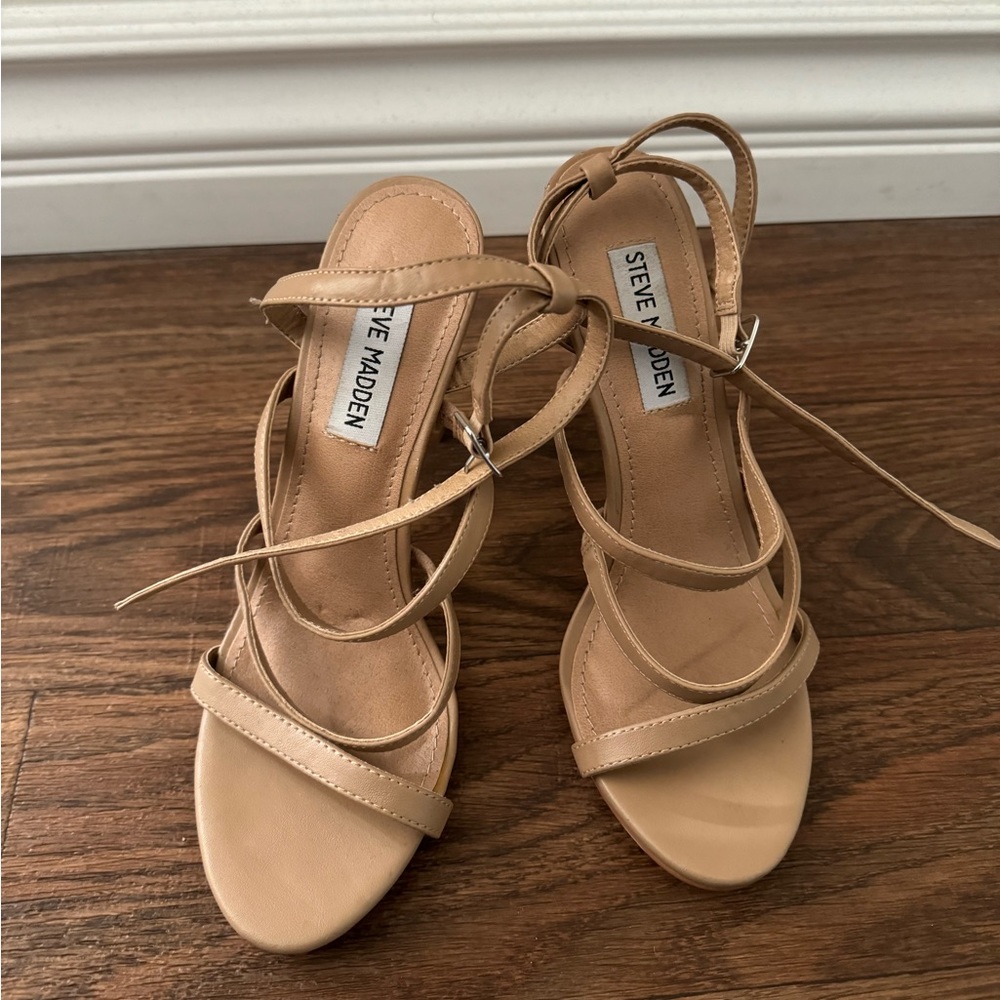 Steve Madden Strappy Nude Heels